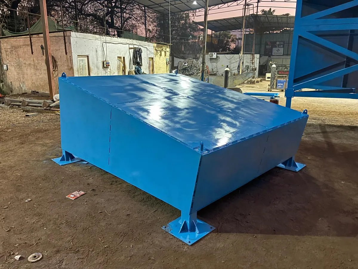 Finished blue fabricated steel component